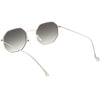 Retro Modern Geometric Octagon Slim Metal Sunglasses C590