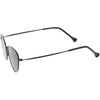 Women's Retro Slim Metal Frame Flat Lens Cat Eye Sunglasses C600