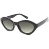 Women's Retro Modern Oval Flat Lens Sunglasses C603