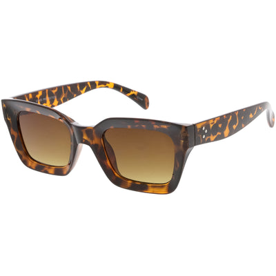 Retro 1950's Deep Inset Horned Rim Square Sunglasses C604