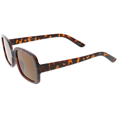 Women's Retro Modern Square Flat Lens Sunglasses C605