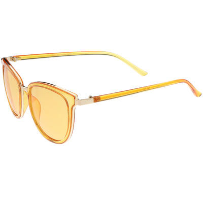 Colorful Transparent Horned Rim Color Tone Lens Sunglasses C607