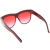 Women's Retro Handmade Rhinestone Oversize Sunglasses C610
