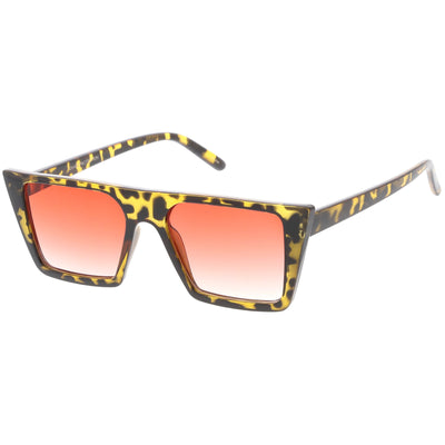 Retro Modern Flat Top Color Tone Sunglasses C618