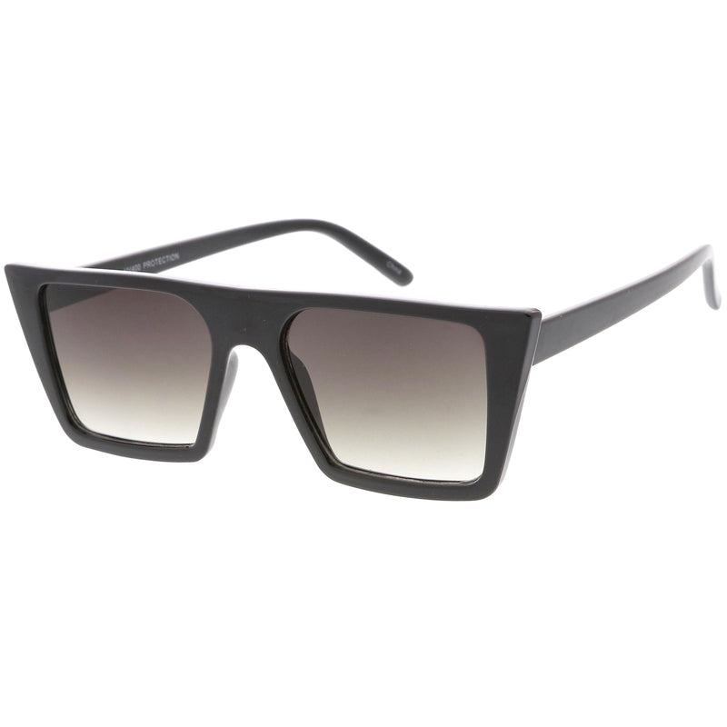 Retro Flat Top Neutral Colored Square Sunglasses C619