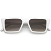 Retro Flat Top Neutral Colored Square Sunglasses C619