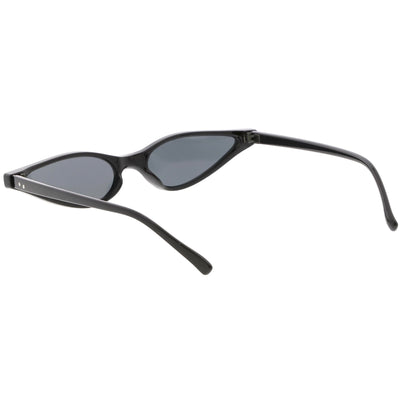 Women's Retro 1990's Thin Cat Eye Dual Rivet Sunglasses C624