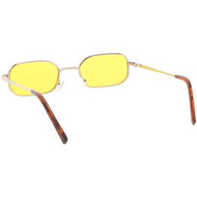 Retro 1990's Micro Rectangle Color Tone Metal Sunglasses C625