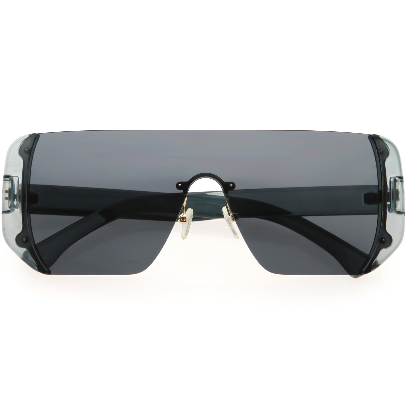 Retro Futuristic Oversize Color Mirrored Lens Shield Sunglasses C634