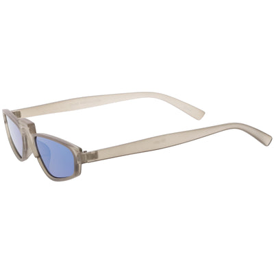 Women's Retro Modern Low Bridge Mirrored Lens Cat Eye Sunglasses C670