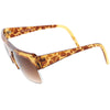 Oversize Flat Top Semi Rimless  True Vintage Rectangle Sunglasses C677