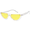 Women's Retro Color Tone Half Frame Flat Cut Sunglasses C685