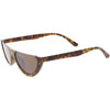 Women's Retro Color Tone Half Frame Flat Cut Sunglasses C685