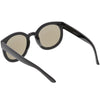 Round Retro Oversized Sunglasses for Women with Colored Mirror and Neutral Lens C687