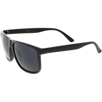 Men's Oversize Horned Rim Mirrored Lens Aviator Sunglasses C689