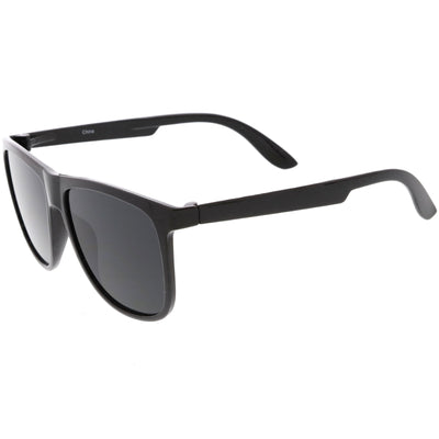Men's Modern Flat Lens Horned Rim Aviator Sunglasses C690