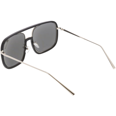 Oversize Luxury Women's Square Mirrored Lens Sunglasses C696