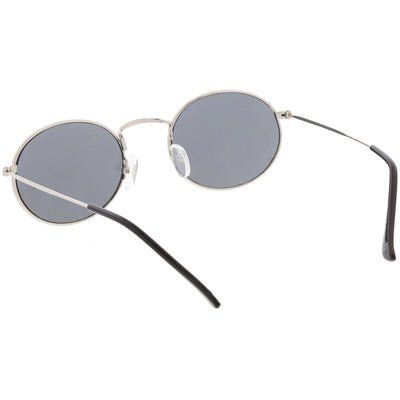 Retro Small 1990's Round Oval Metal Sunglasses C700