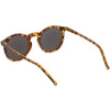 Retro Round Horned Rim Flash Mirrored Lens Sunglasses C703