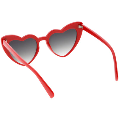 Women's Oversize Rhinestone Heart Shape Sunglasses C711