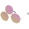Novelty Oversize Round Triple Circle Color Tone Sunglasses C715