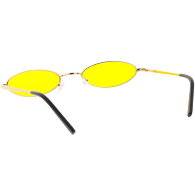 Slim Retro Throwback 1990's Color Tone Oval Sunglasses C722