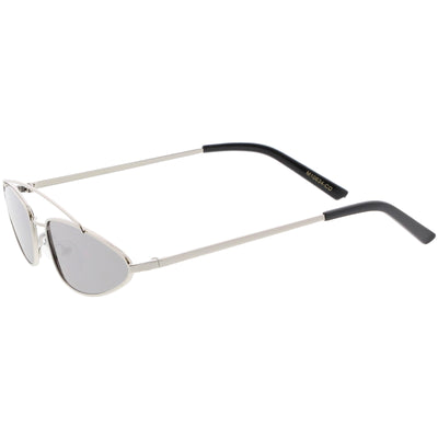 Retro 1990's Slim Triangle  Color Tone Flat Lens Sunglasses C725
