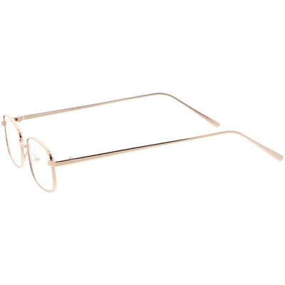 Classic Vintage Inspired Rectangle Flat Clear Lens Glasses C726