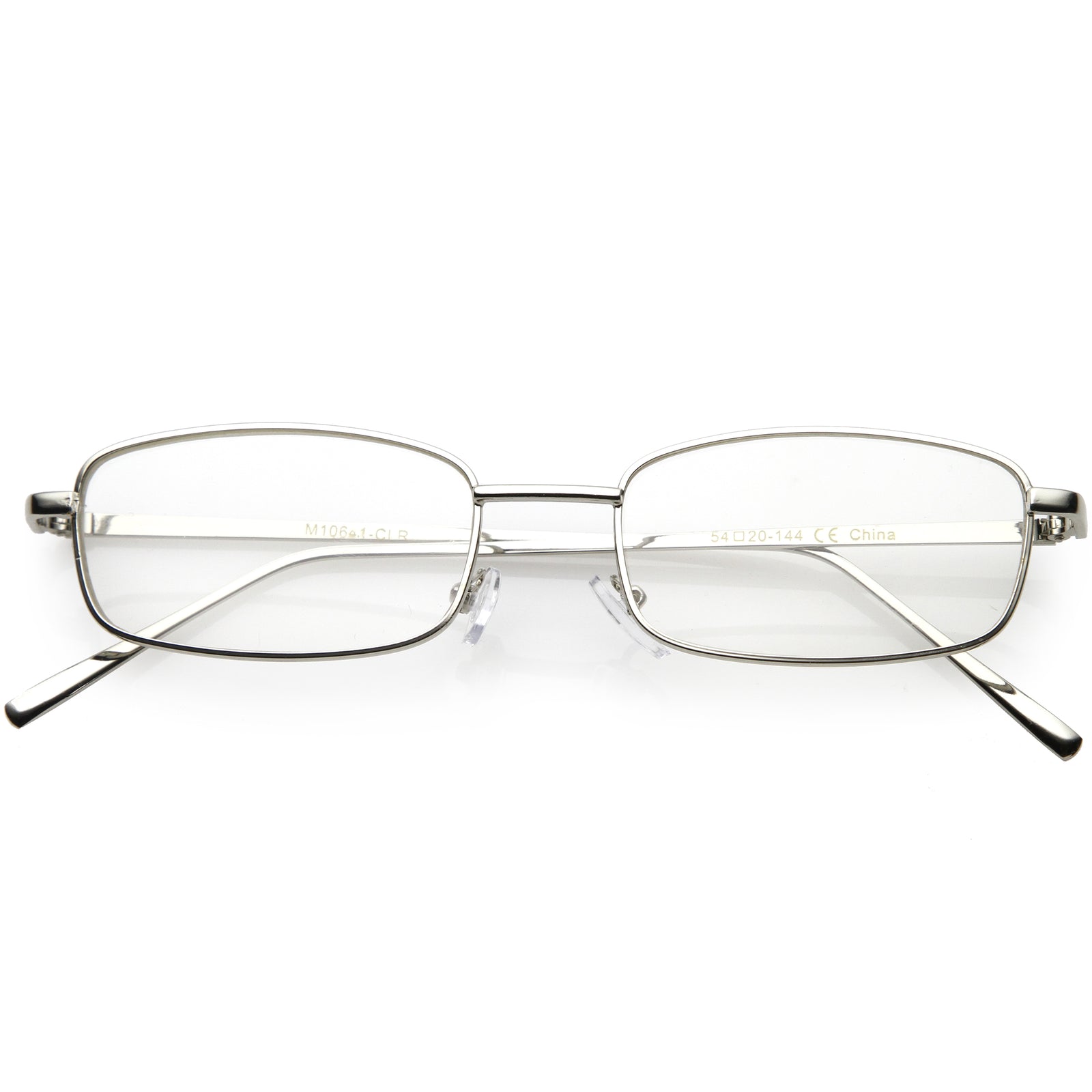 Classic Vintage Inspired Rectangle Flat Clear Lens Glasses C726