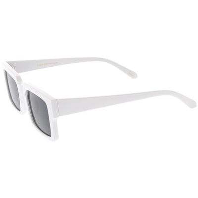 Retro Modern Square Flat Lens Flat Top Sunglasses C732