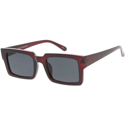 Retro Modern Square Flat Lens Flat Top Sunglasses C732