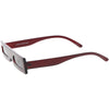 Novelty Retro Punk Square Flat Top Thin Lens Sunglasses C733