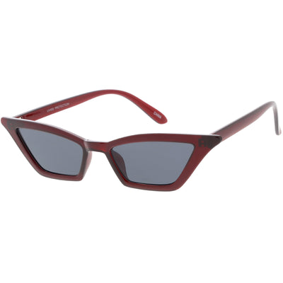 Retro Thin Neutral Colored Lens Cat Eye Sunglasses C734