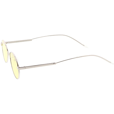 Retro 1990's Small Oval Metal Color Tone Sunglasses C742