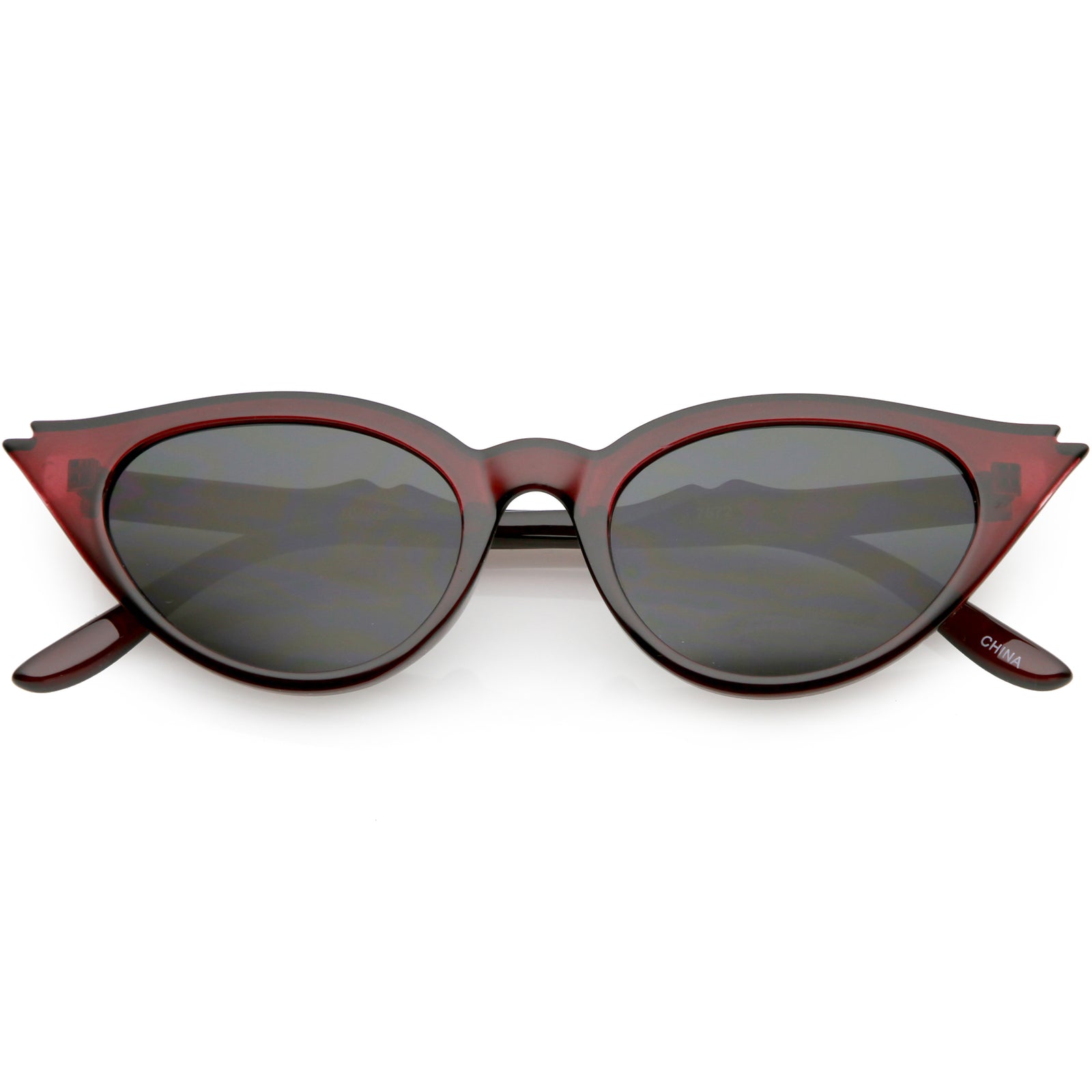 Women's Retro 1950's Notched Cat Eye Sunglasses C756