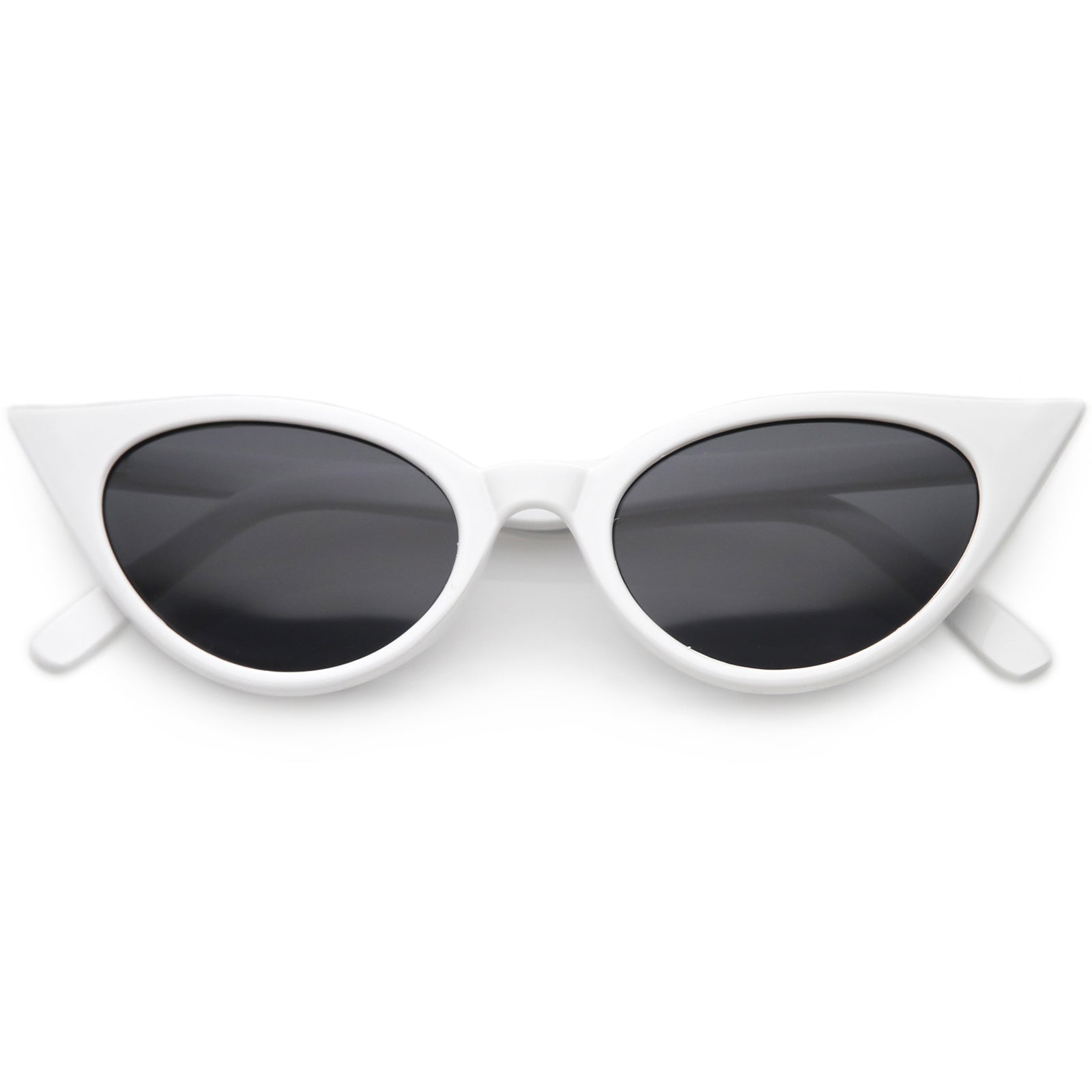 Vintage Retro 60s Cateye Sunglasses for Women Pointed Triangular Cat Eye  Glasses - White - CT18NECX8HT