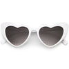 Women's Oversize Flat Lens Heart Shape Cat Eye Sunglasses C759