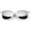 Large Classic Horned Rim Mirrored Lens Sunglasses C769