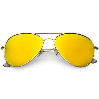 Classic Metal Colored Mirror Lens Aviator Sunglasses C775