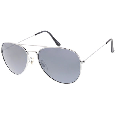 Classic Metal Silver Mirror Lens Aviator Sunglasses C781