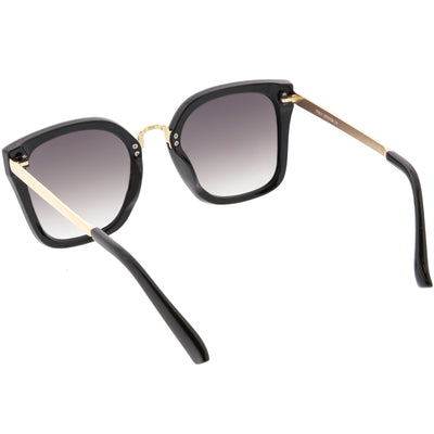 Women's Modern Oversize Metal Square Cat Eye Sunglasses C783