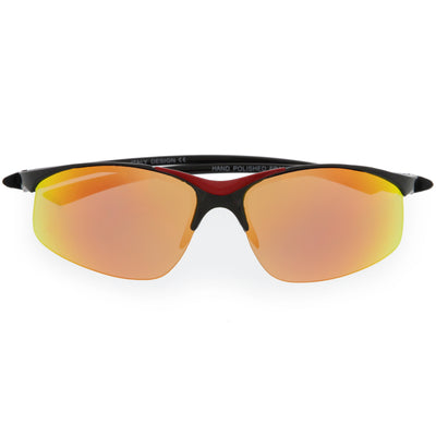 Men's Lightweight Half Frame Active Sports Wrap Around Sunglasses C788