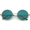 Retro Hippie Round Color Tone Metal Sunglasses 9892