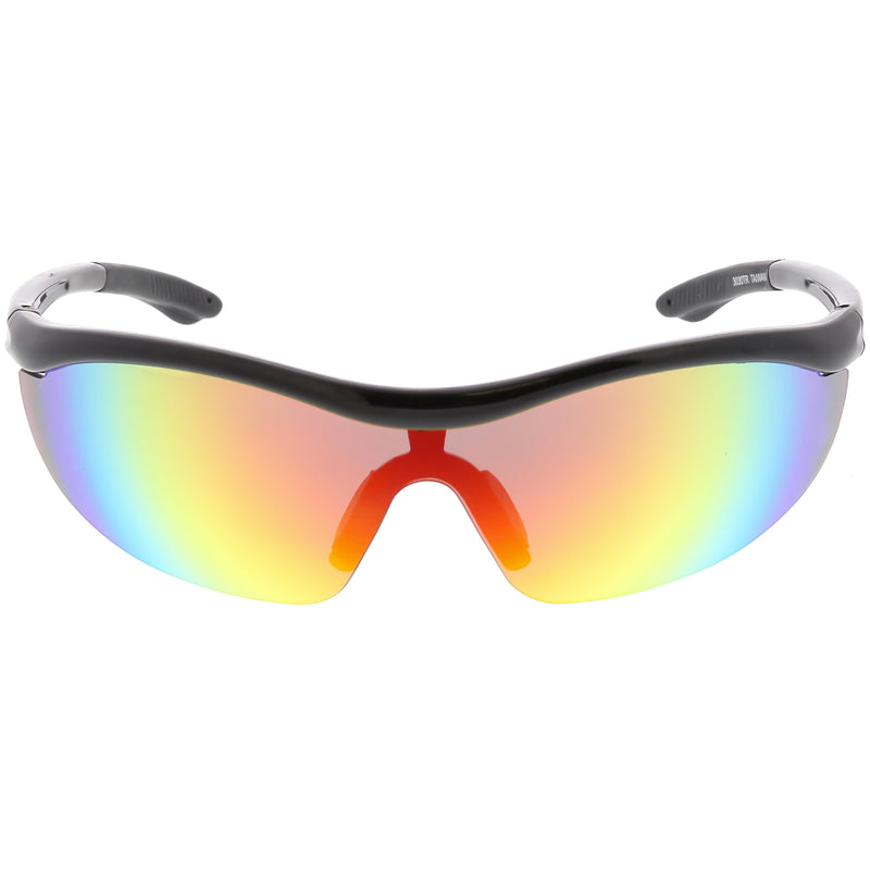 Premium TR-90 Sports Wrap Half Frame Shield Sunglasses C799 77mm