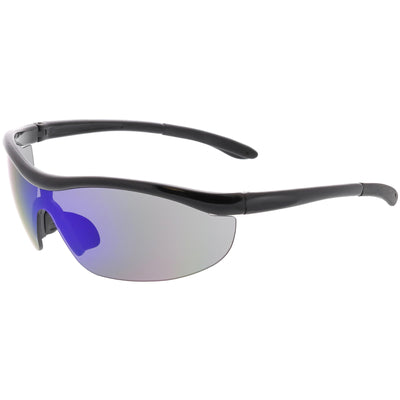 Premium TR-90 Sports Wrap Half Frame Shield Sunglasses C799 77mm