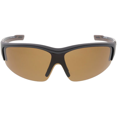 Performance TR-90 Semi Rimless Sports Wrap Polarized Sunglasses C801