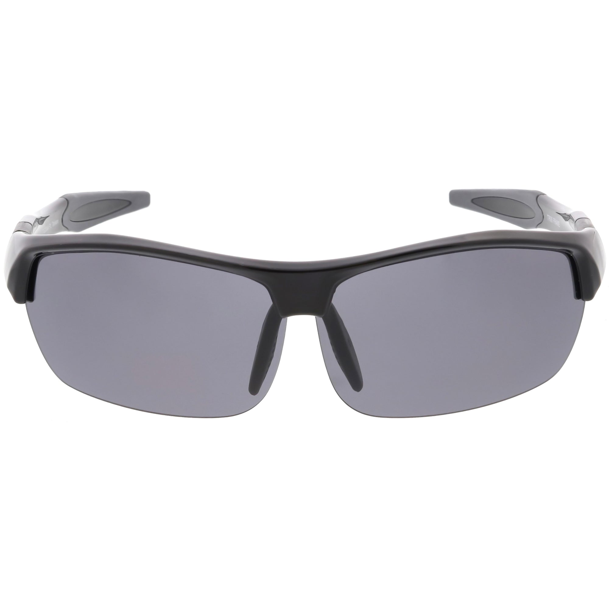 Amazon.com: Semi Rimless NON Polarized Sunglasses SR10 (Shiny Black Frame-Gray  Lenses) : Clothing, Shoes & Jewelry