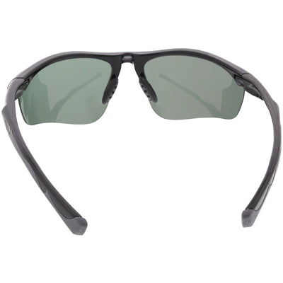 Premium Half Frame Polarized TR-90 Sports Wrap Sunglasses C818 70mm