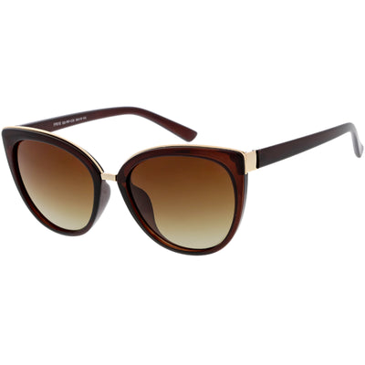 Women's Large Polarized Dual Layer Cat Eye Sunglasses C827