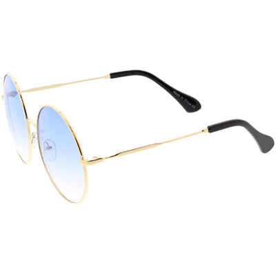 Retro Oversize Color Tone Disco Round Metal Sunglasses C848